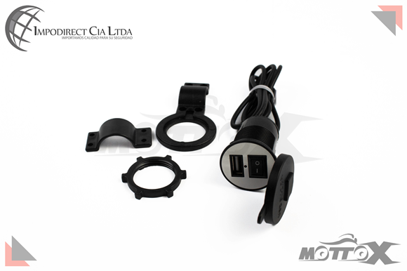 CARGADOR USB PARA MOTO a Prueba de Agua 12V DC