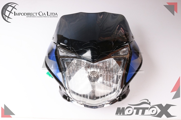 MASCARILLA COMPLETO BAJAJ DISCOVER 125 ST NEGRO y AZUL
